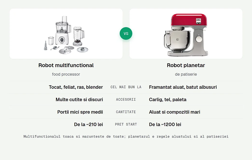 Robot multifunctional fata de robot planetar