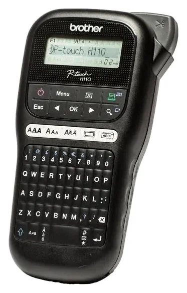 Brother P-Touch PT-H110, banda TZe, tastatura QWERTY