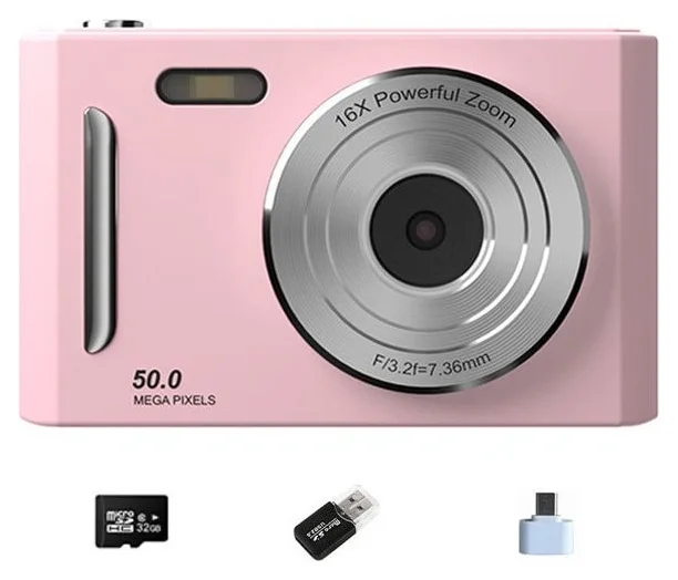 Compact 50 MP cu card de 32 GB, 1920 x 1080 reali