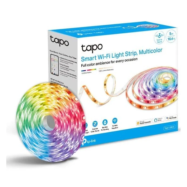 Banda LED RGBWIC inteligenta TP-Link Tapo L930-5, 5 m, 13 W, cip alb separat