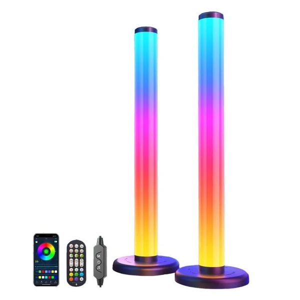 Set 2 bare luminoase LED RGB Elindor, 42 cm, inteligente