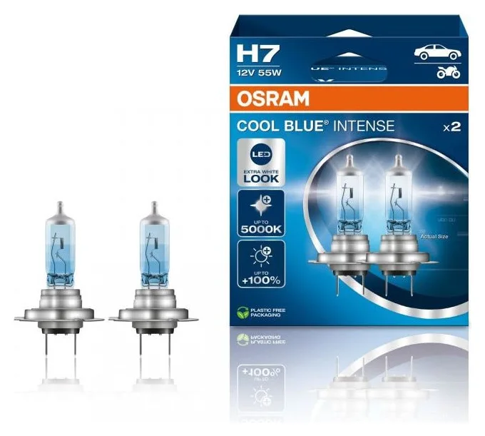 Osram Cool Blue Intense, halogen, set 2 bucati