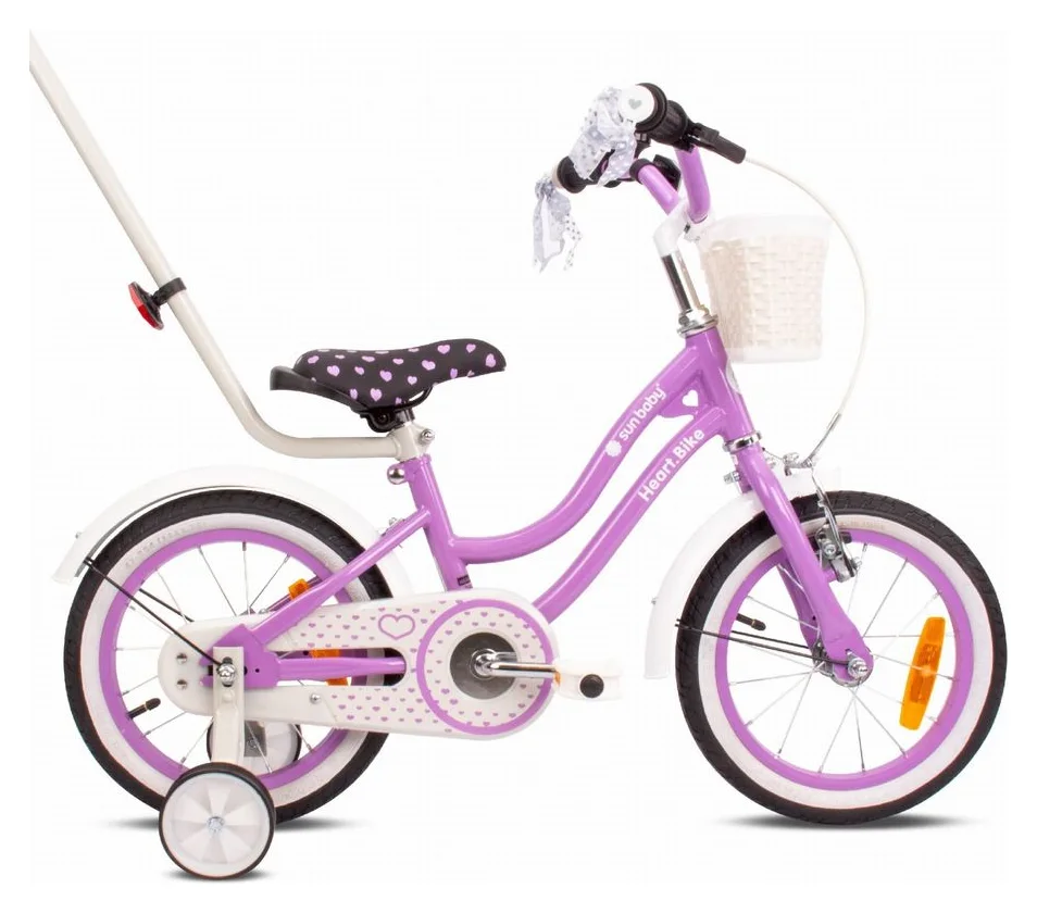 Sun Baby Heart Bike, 14 toli, cu impingator