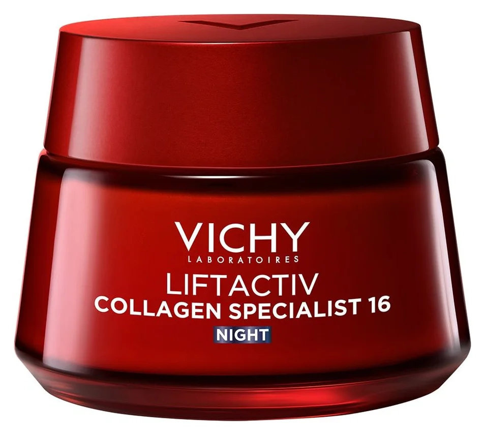 Vichy Liftactiv Collagen Specialist, crema de noapte antirid cu peptide, 50 ml