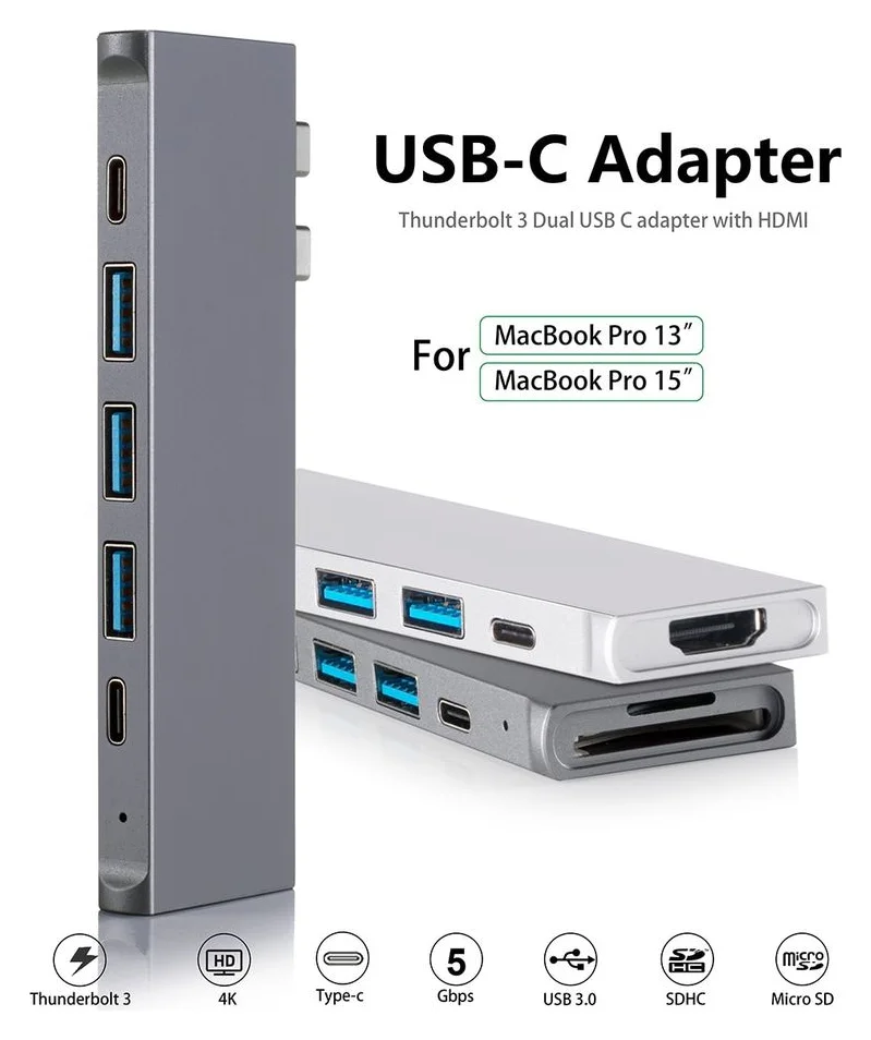 Q-Elite 8-in-1 „Thunderbolt 3”, la 187,08 de lei