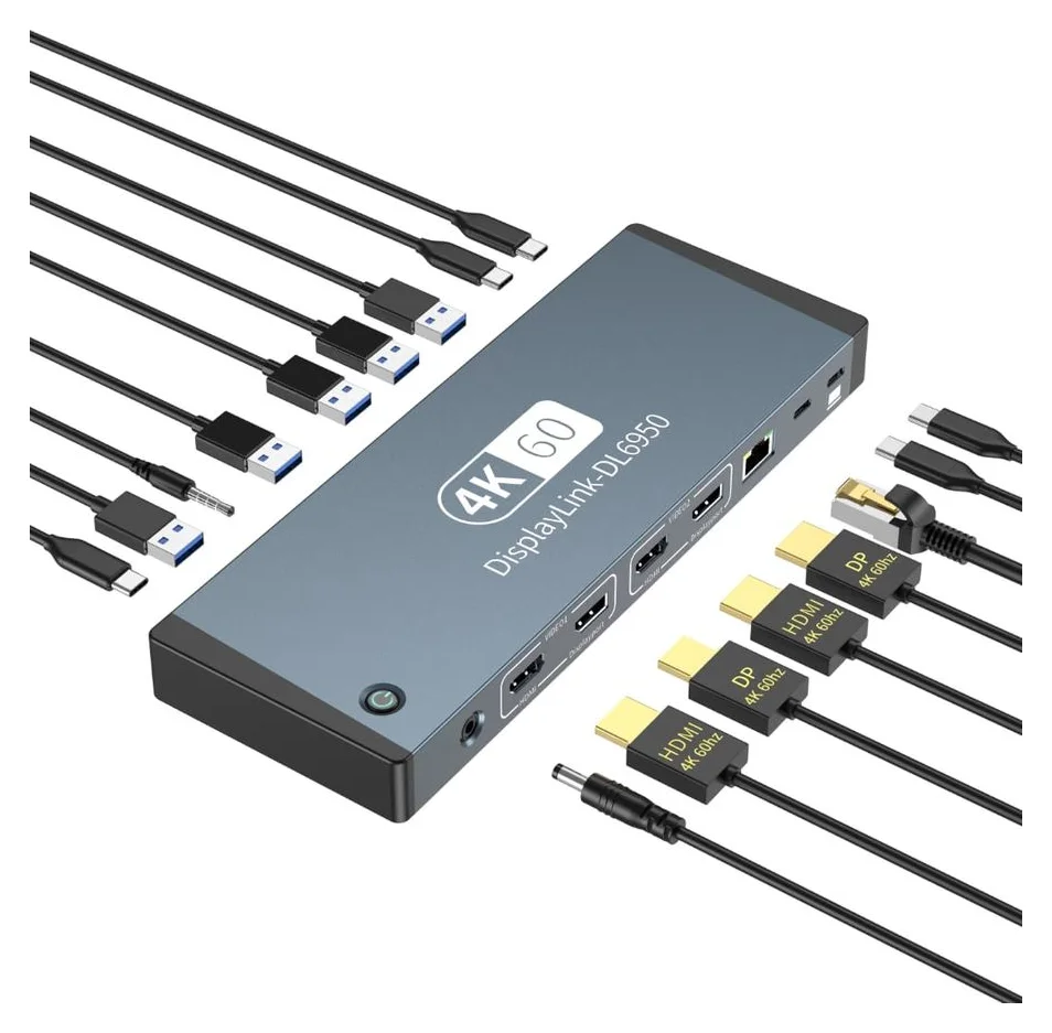 Docul 17-in-1 cu DisplayLink si Thunderbolt 4