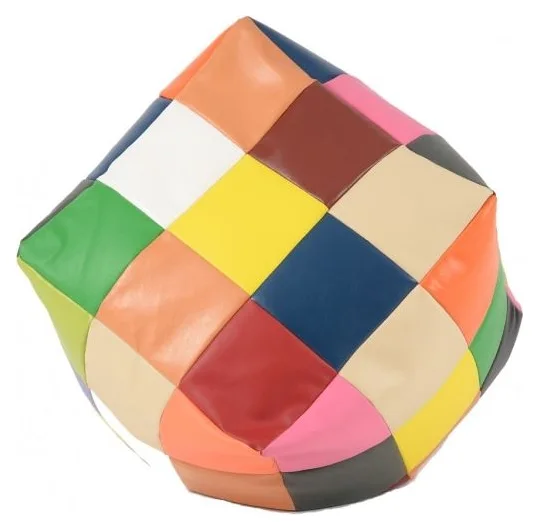 Taburet Cub piele eco, 40x40x40