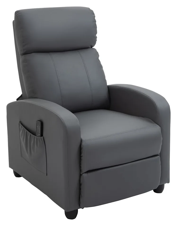 HOMCOM recliner cu masaj, gri
