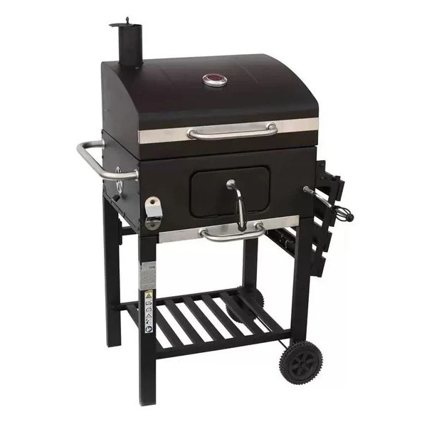 Grill Chef Konfort, carbune, cu capac si termometru