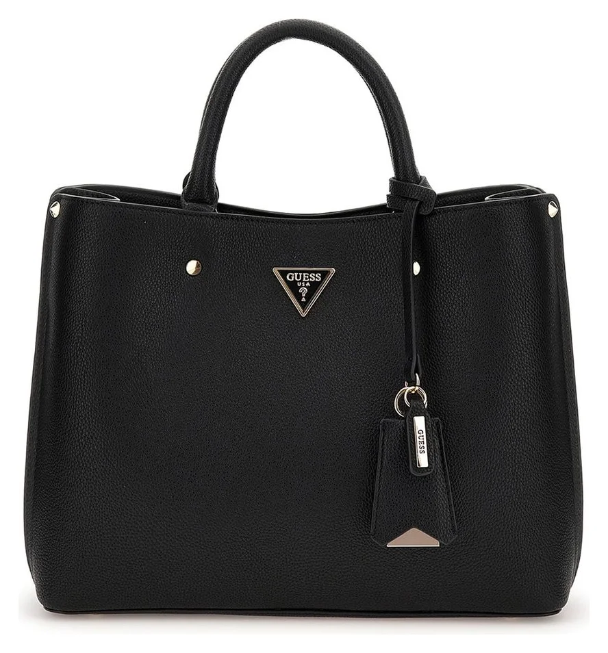 GUESS, geanta shopper cu accesoriu detasabil cu logo, negru, 24x32x12 cm