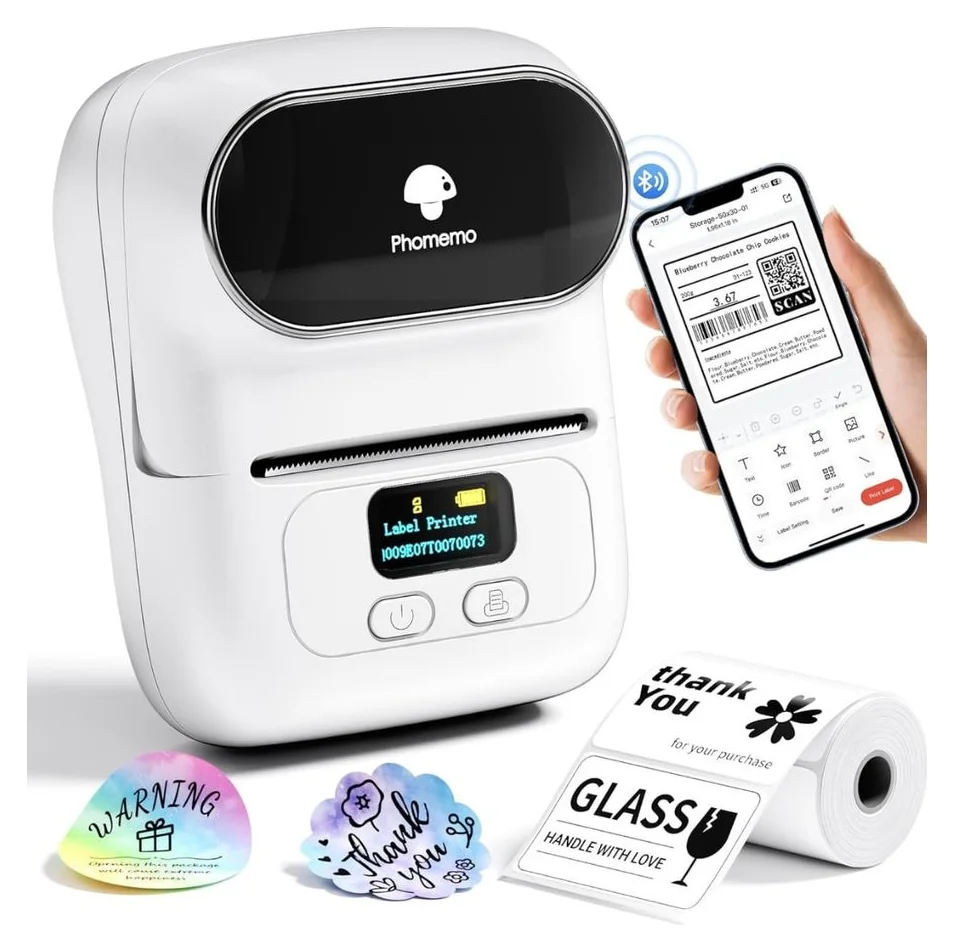 Phomemo, imprimanta portabila Bluetooth si Wi-Fi, 48 mm