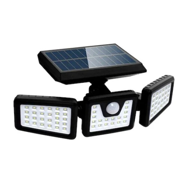 Lampa solara OneTech cu senzor de miscare si lumina, 74 LED-uri, acumulator 2400 mAh, IP65