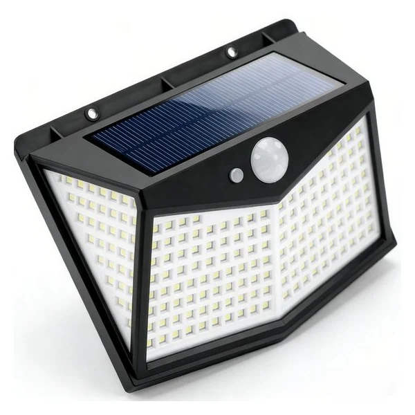 Lampa solara de exterior SeveShop, 212 LED-uri cu reflector, 800 lm, senzor de miscare, IP65