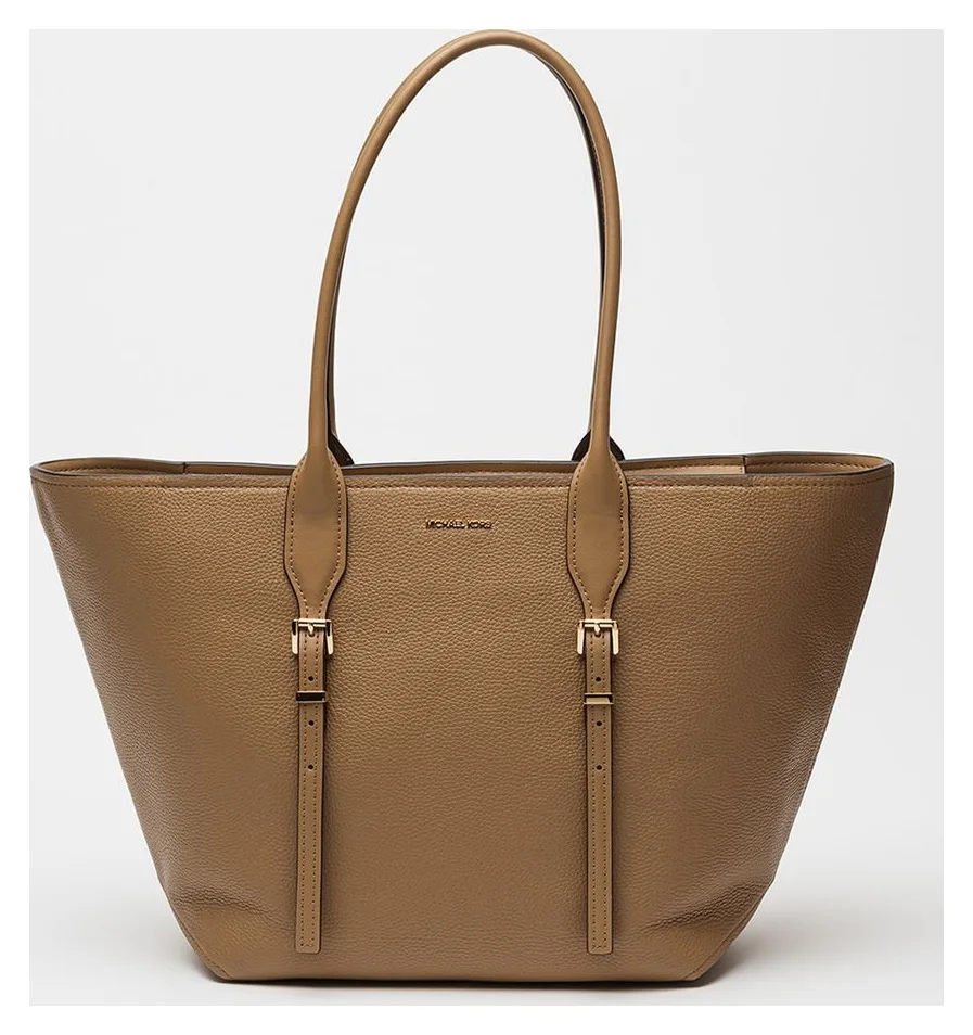 Michael Kors Moore, geanta shopper din piele, maro deschis, 50x29x15 cm