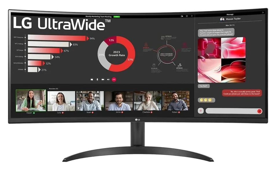 LG UltraWide 34WR50QK-B, 4,82 din 28 de pareri
