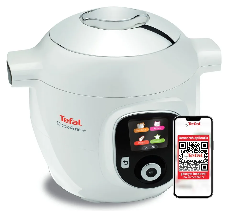 Tefal Cook4Me, 6 l, 1.600 W, retete ghidate
