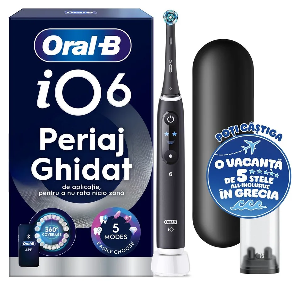 Oral-B iO6, tehnologie magnetica, display si aplicatie