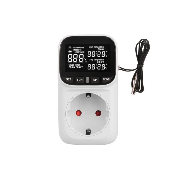 Priza inteligenta cu termostat, programabila, cu senzor de temperatura, 16A