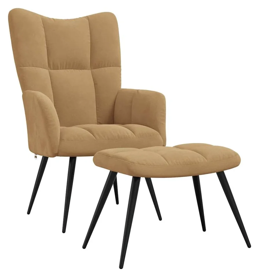 Scaun de relaxare vidaXL cu taburet