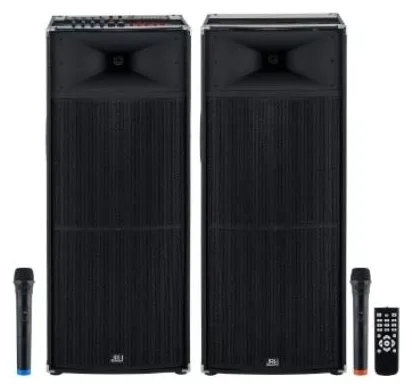 Set boxe active profesionale JRH 2025, subwoofer de 38 cm