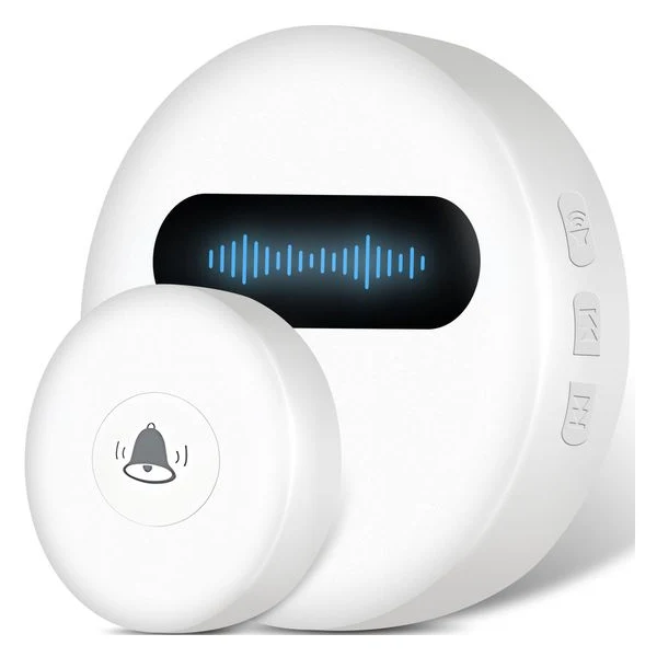 Sonerie wireless cu semnalizare luminoasa, 180 m, 38 melodii, 105 dB, IP68
