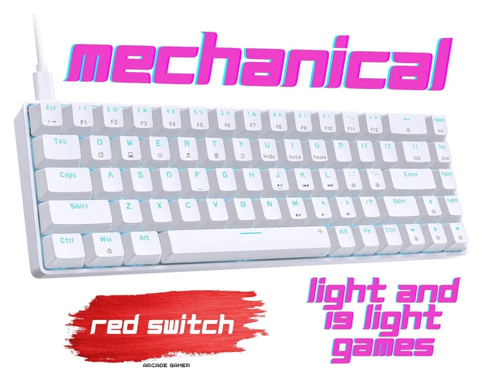 Techone HexaBoard, 68 taste, switch Red